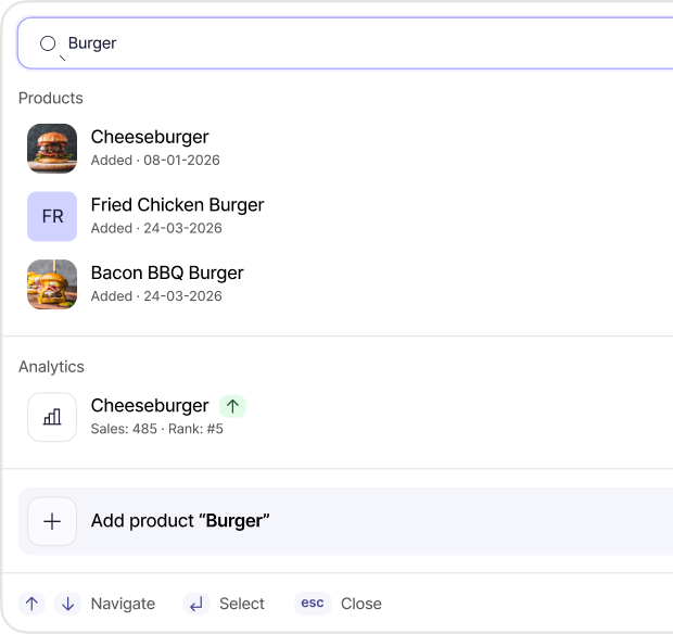 Universal search panel