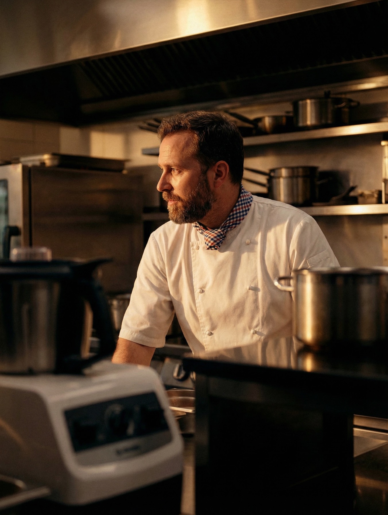Chef working in a restaurant kitchen